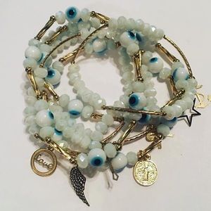 Protección San Benito & Evil Eye elastic Bracelets